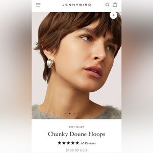 Jenny Bird Silver Doune Hoop Earrings